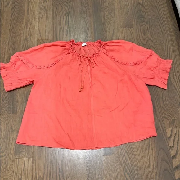 Women's Coral Peasant Blouse - Lightweight V-Neck
Aritzia Wilfred Reiki Blouse - Picture 9 of 9